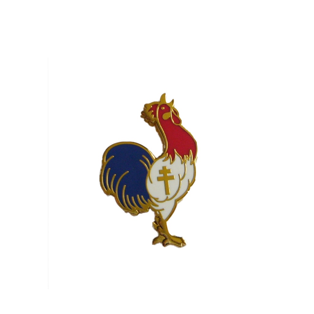 Free France Rooster Enamel Badge