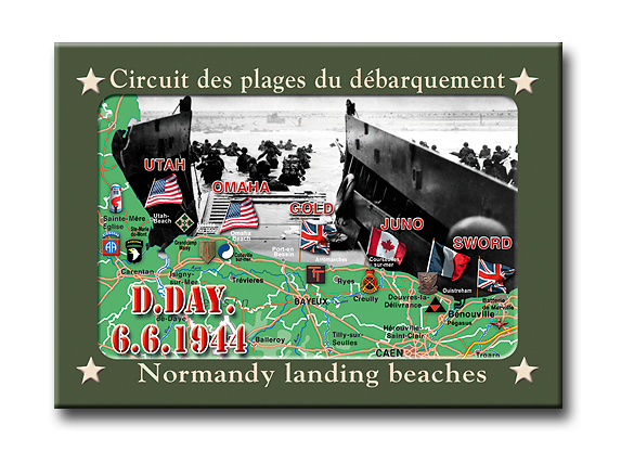 Magnet Carte Les Plages Du Debarquement