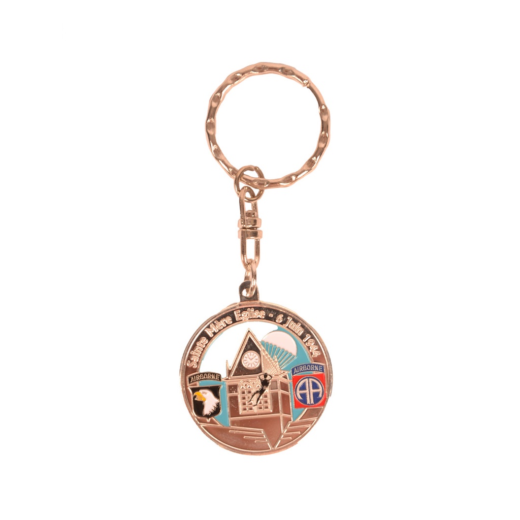 Silver Sainte-Mère-Eglise Keyring