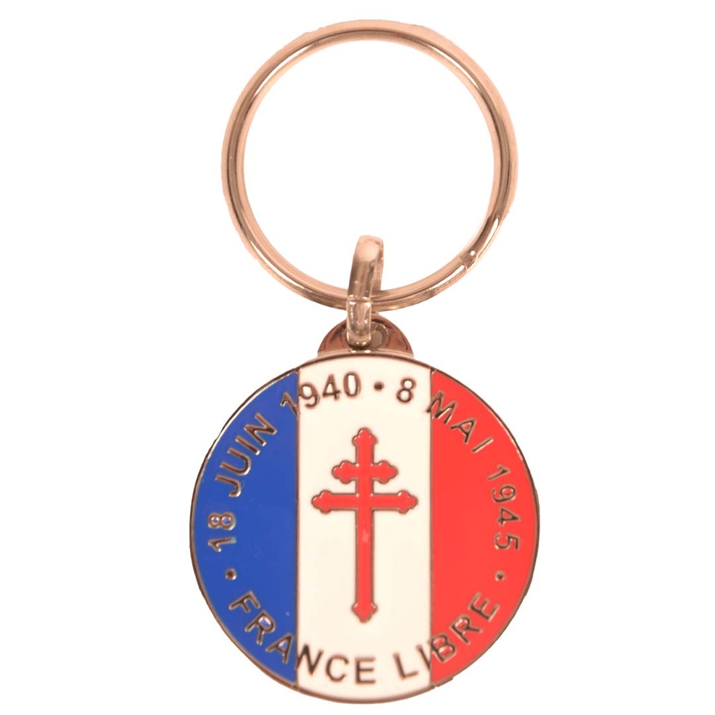 Free France Metal Keyring