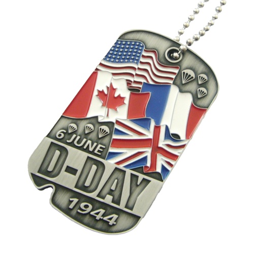 [51335 BRITTANY] Dog Tag D-Day Flags