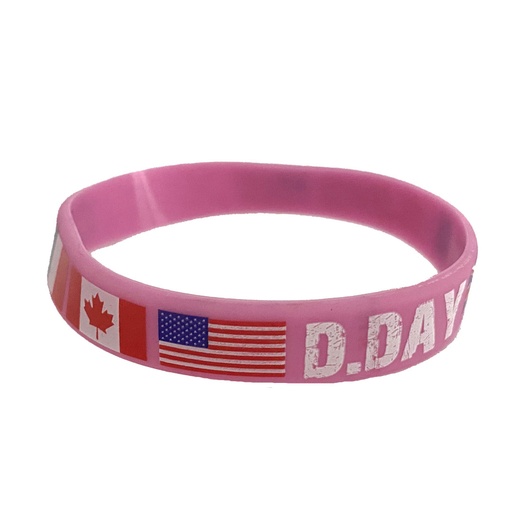 [5212005 PRESTI] Bracelet Silicone Rose D.Day Drapeaux 