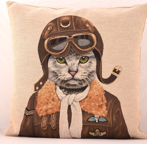 [XS002821 B&T] Aviator Cat Cushion Case