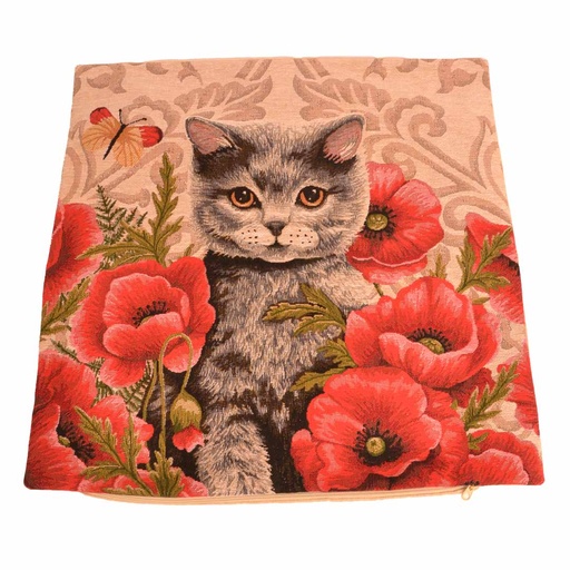 [XS003838 p7210 b&t] Housse coussin chat Poppie